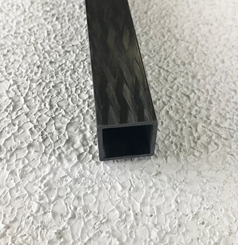 Carbon Fiber Square Profile: 20mm/17mm