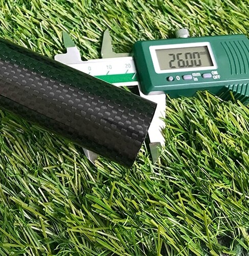 Karbon Fiber Boru 3K Desenli Çap:26mm-24mm